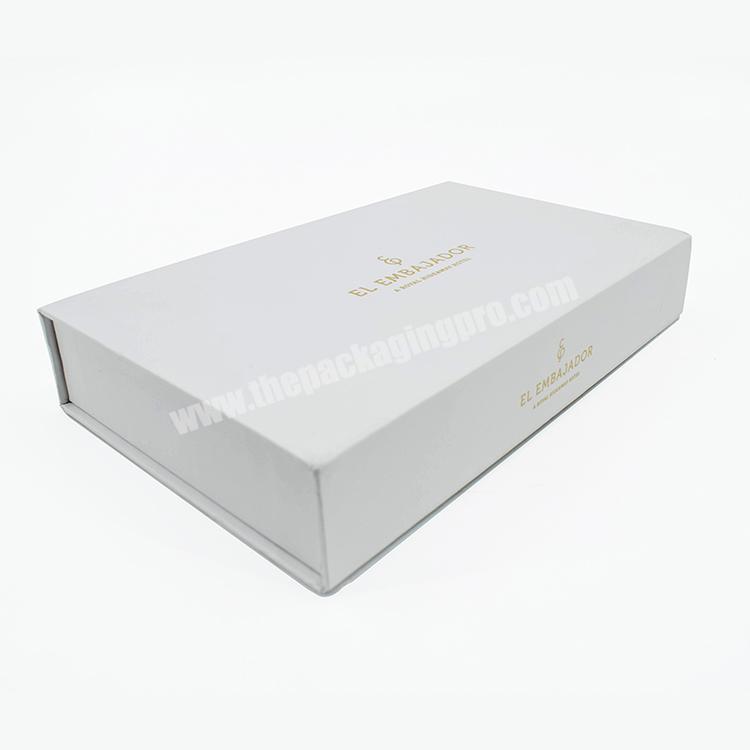 Custom rigid book shape Matte White cardboard packaging gift box