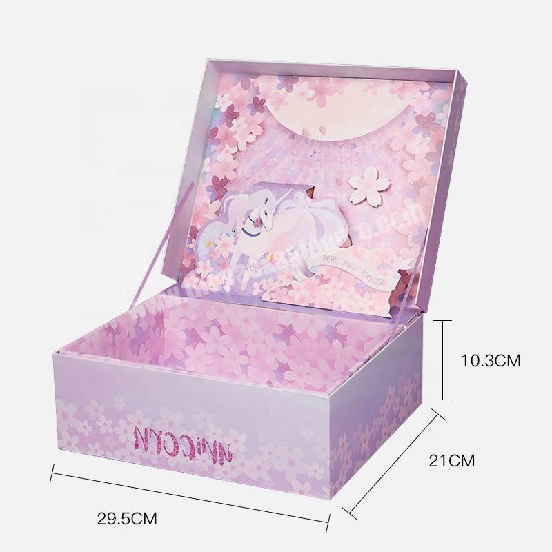 Custom Rigid Clamshell Paper Cardboard Box Gifts Cosmetics  Packaging With Magnetic Closure