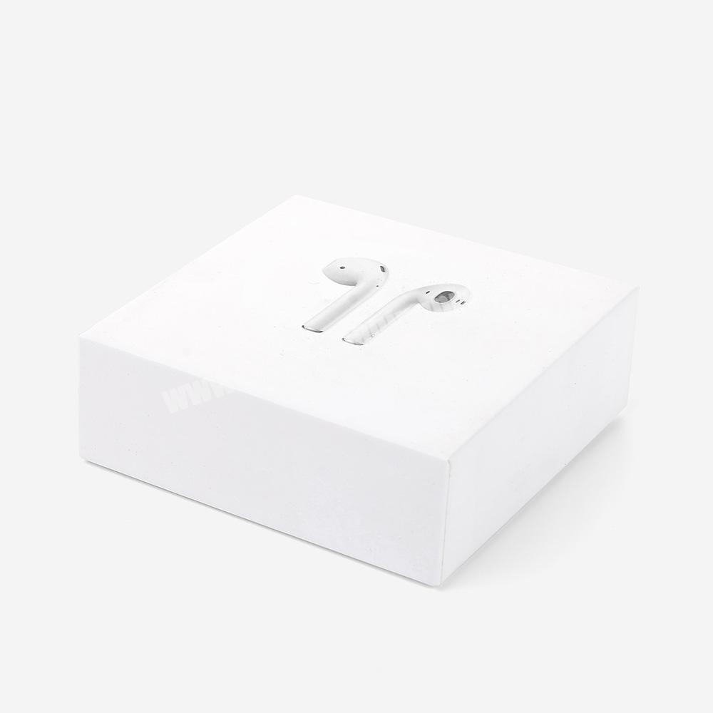 Custom Rigid Earphone Accessory Wireless Headphone Cardboard Base and Lid Gift Paper Packaging Box