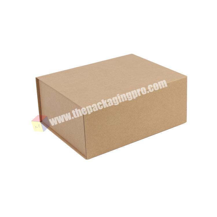 custom rigid foldable packaging kraft magnetic gift box