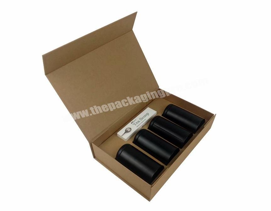Custom Rigid Folding Magnetic Closure Cardboard Foldable Kraft Gift Paper Box