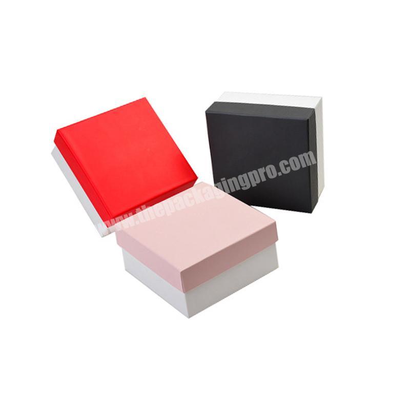Custom rigid paper luxury black magnetic tealight candle gift box packaging
