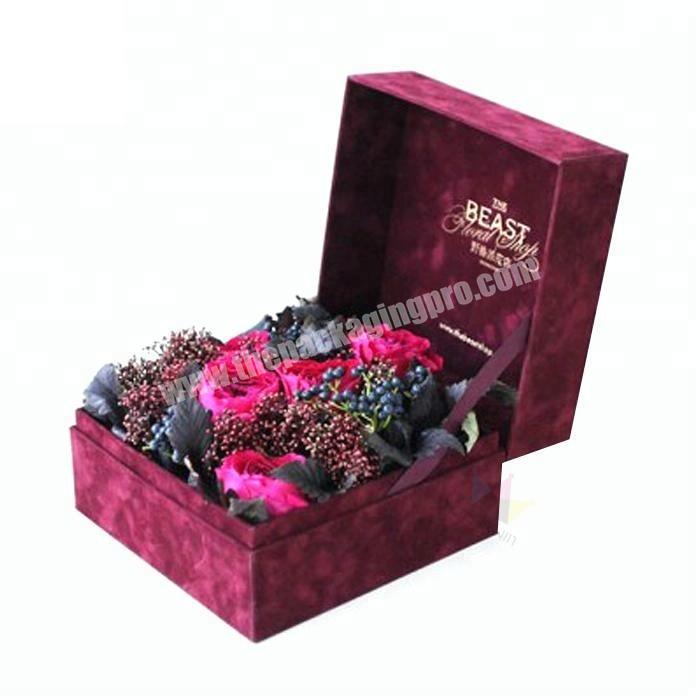 Custom Rose Flower Packing Red Box For Gift