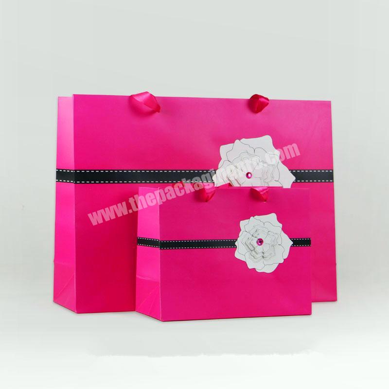 Custom rose flower pattern gift bag