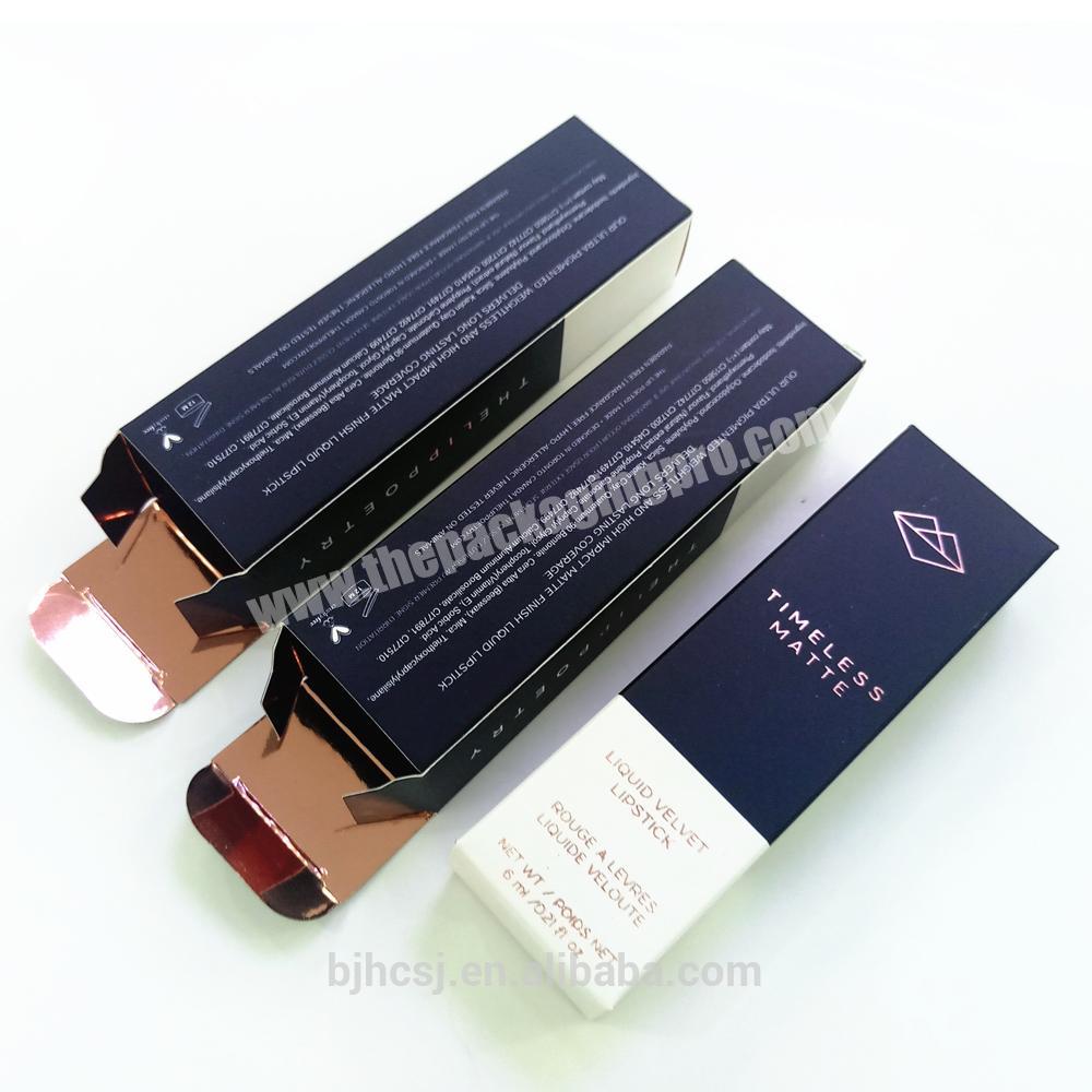custom rose gold paper lipstick packaging box