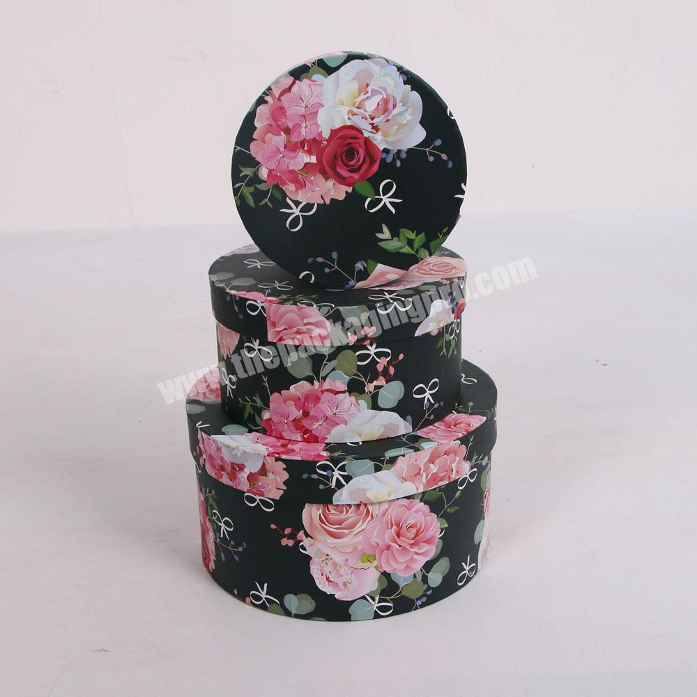 Custom Round Packing Boxes With Logo Packaging 3PCS Set