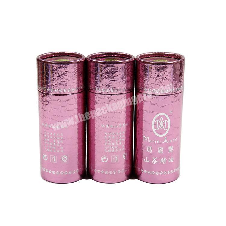 Custom round paper 10ml pink perfume bottles packaging box with logo