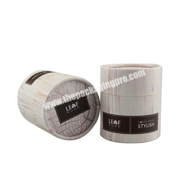 custom round rigid box rolled edge paper tube package round cylinder packaging box