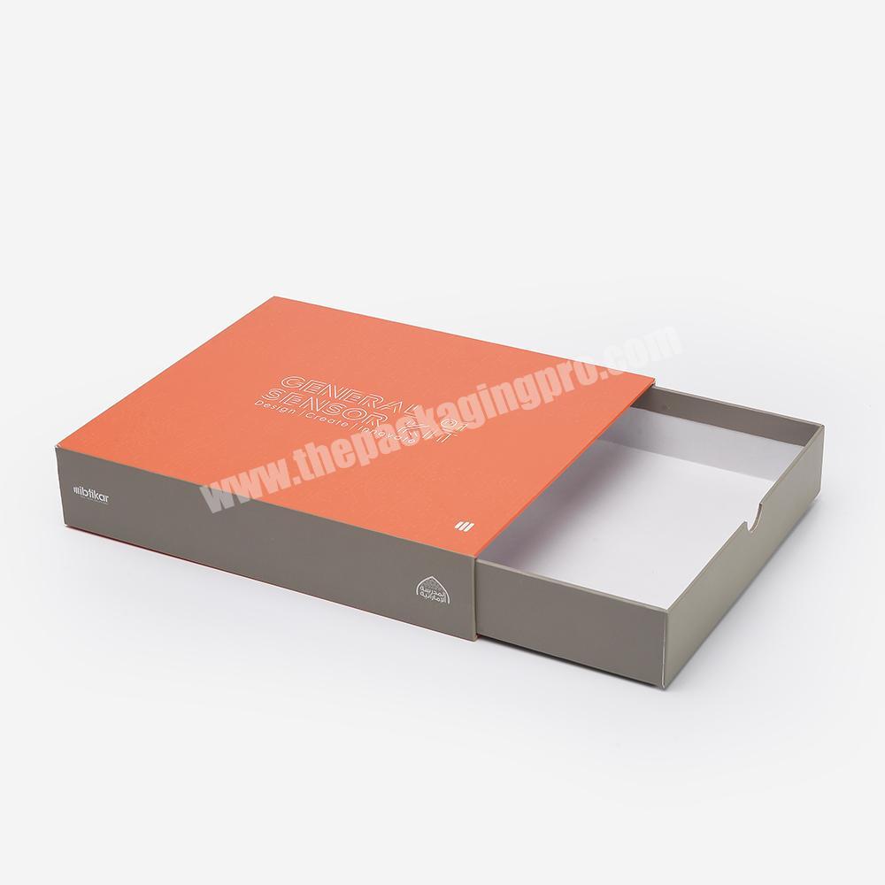 Custom Scarf Tie Storage Cardboard Slide Gift Paper Drawer Packaging Box