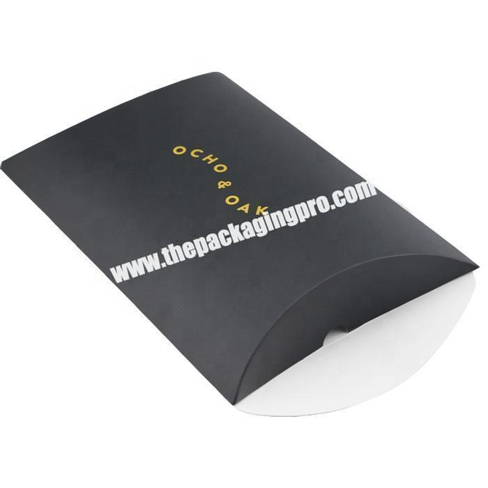 Custom shape cardboard pillow paper box with black printing