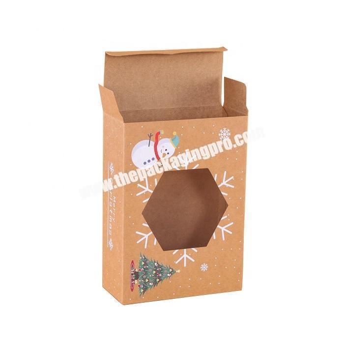 Custom shaped paper kraft packaging box for christmas gift decoration