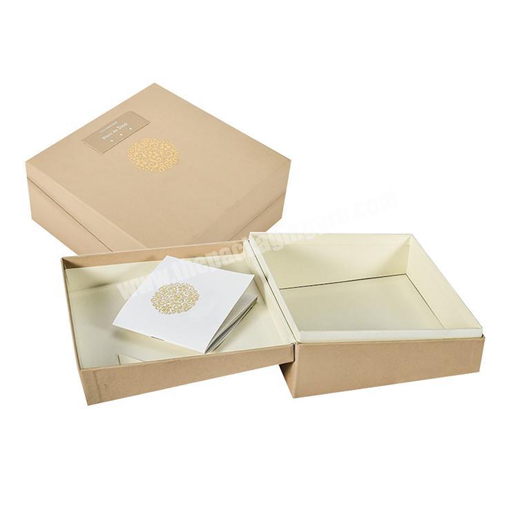 Custom Shirt Packaging Cardboard Luxury Flap Lid Shirt Boxes Designs With Card Brown Wholesale Luxury Gift Box