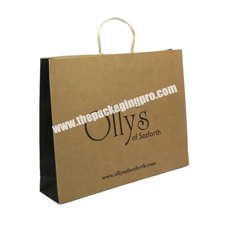Custom Shopping Paper Bag with Logo Packaging Kraft Bag For Supermarket