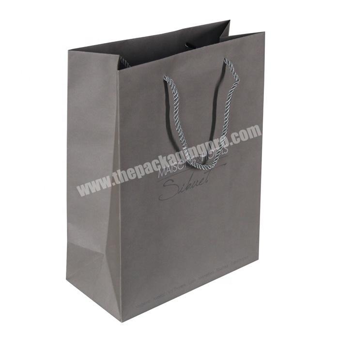 Custom shopping paper bag with ribbon handle