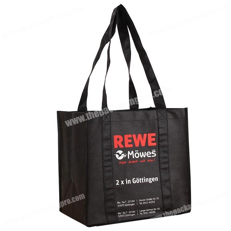Custom shoulder handle reusable supermarket shopping bag