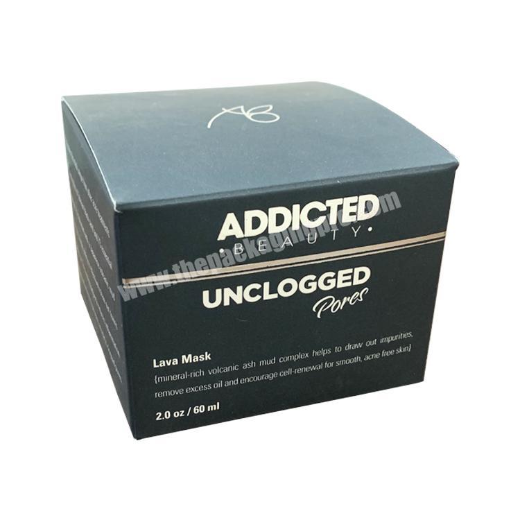 Custom simple design black packaging box with auto-lock bottom