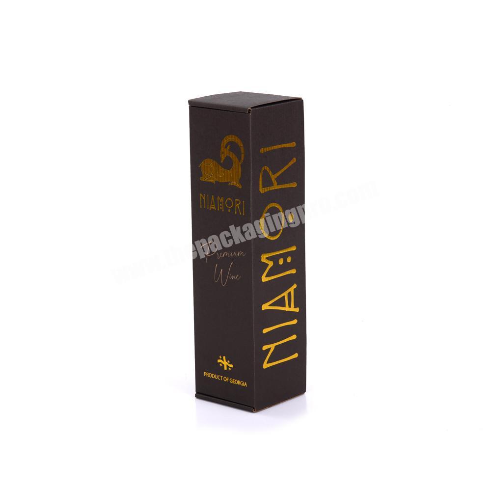 Custom singe bottle paper packaging wine boxes corrugated paper box for wine