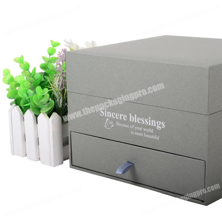 Custom size acceptable high quality soft paper drawer gift box