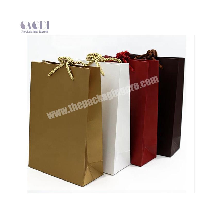 Custom Size And Logo Printed High Quality Promotional Paper Carrier Bags