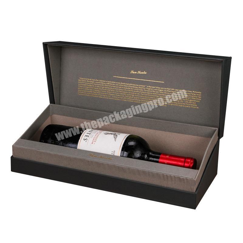 Custom size high quality packaging box for red wine gift clamshell packaging box