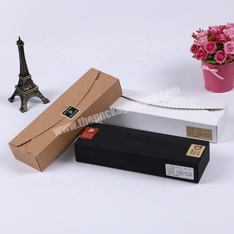 Custom size rigid paper gift box with ribbon