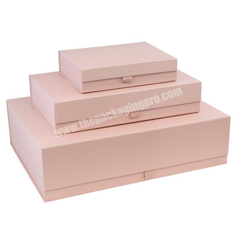 Custom size rose gold luxury magnetic gift package paper box