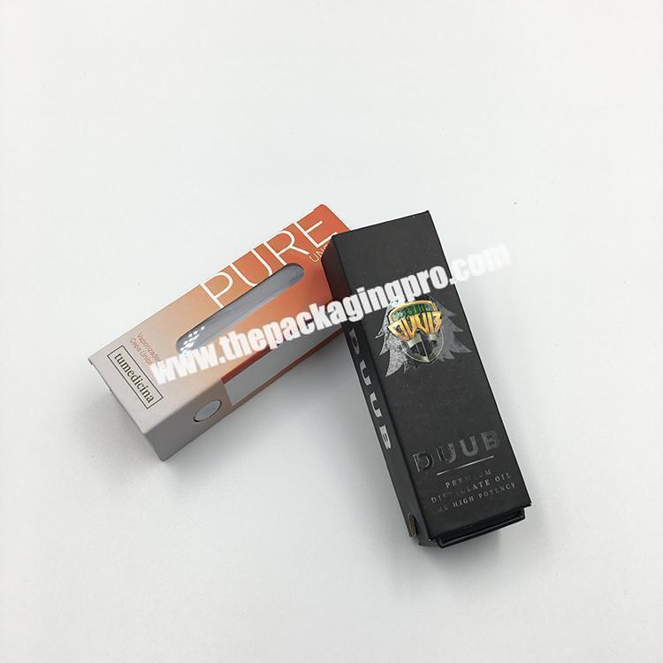 custom slide vape packaging box Child resistant cartridge battery Packaging With pvc window