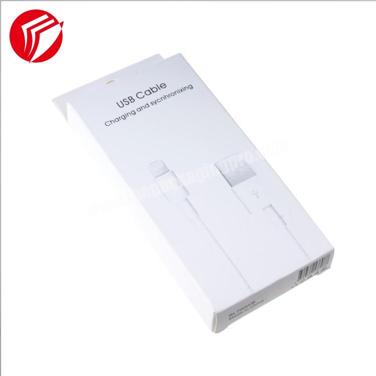 Custom small data cable cardboard packaging box printed cardboard packaging boxes for usb cable