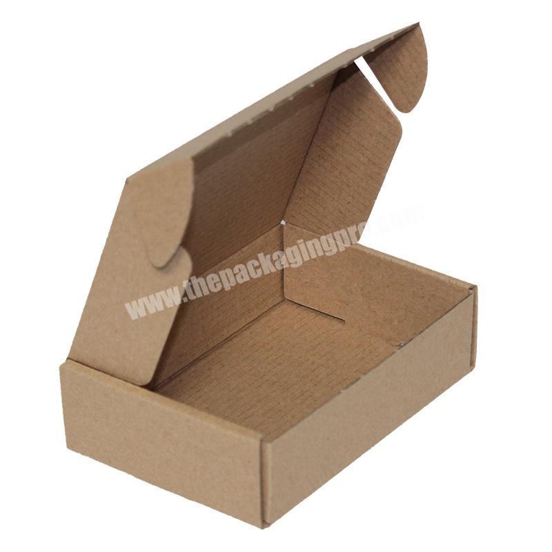 Custom Small Easy Assembly Shipping Corrugated Kraft Storge Tab Locking Literature Garment Mailers for Packing Work Home