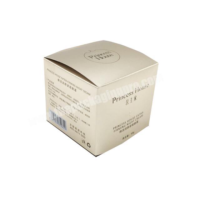 Custom small glossy lamination face cream packing paper box