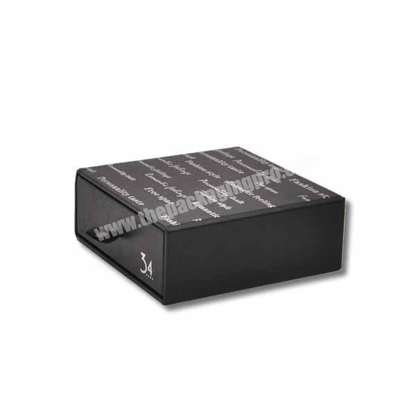 Custom Small Jewelry Black Paper Packaging Box