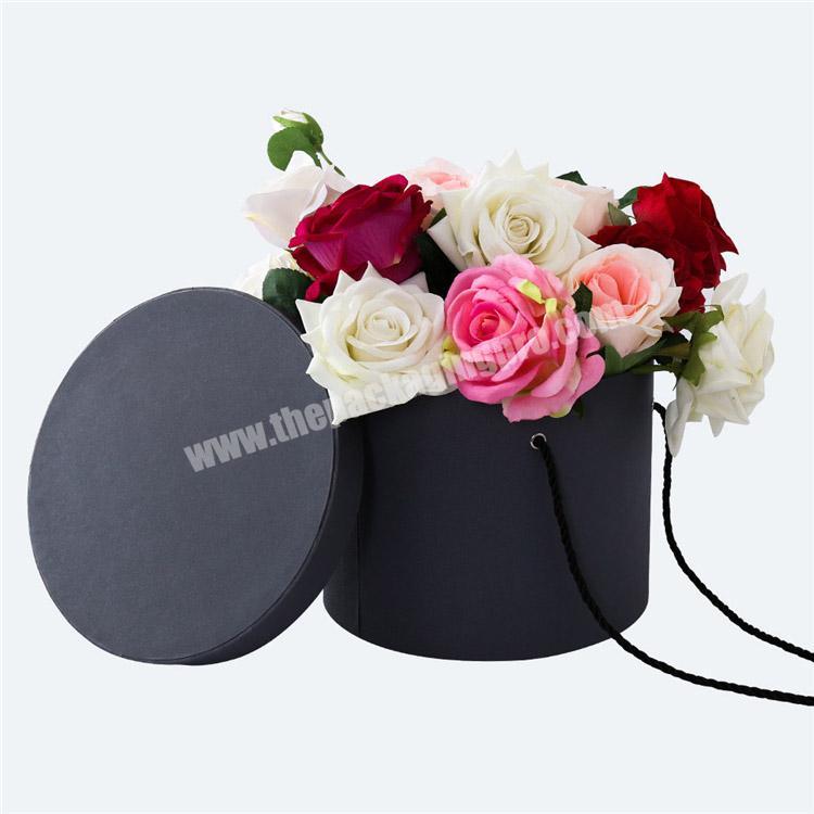 custom small luxury paper round flower box