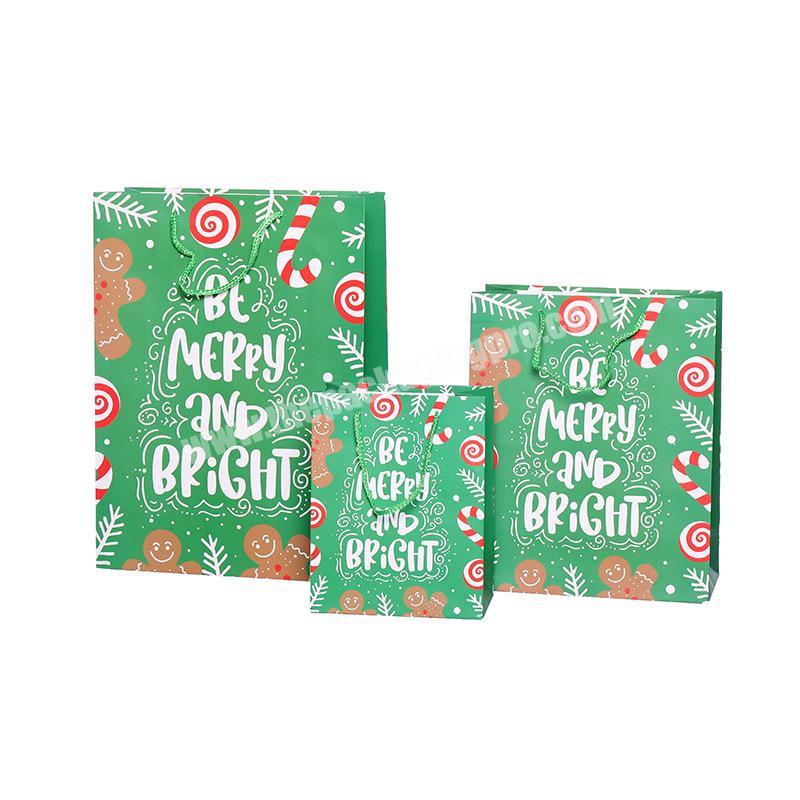 Custom small shopping christmas gift bags paper packaging