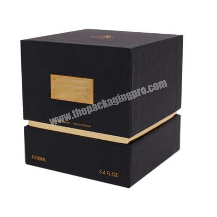 Custom Small Size Black Printing Cardboard Cosmetic Box For Perfume Packaging