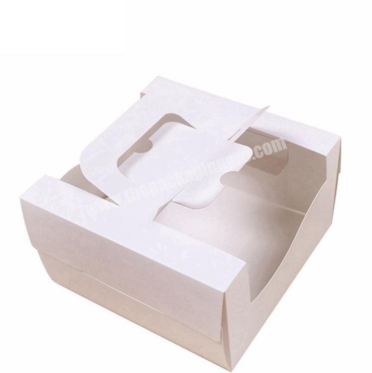 Custom Small White Pastry Box Packaging with Window