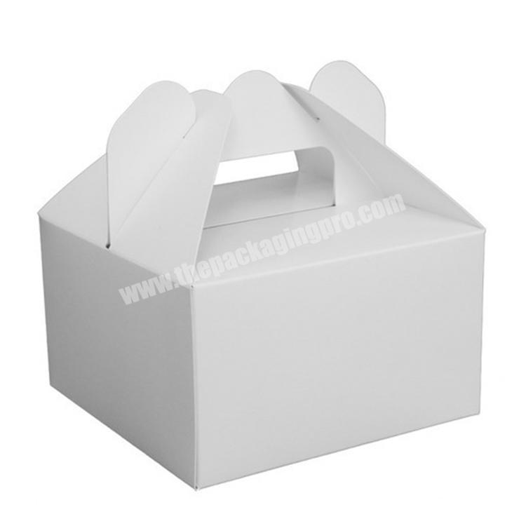 Custom Square Cup Cake Box In Bulk With Handle Window Cheap Packaging Foldable Paper Box With Logo