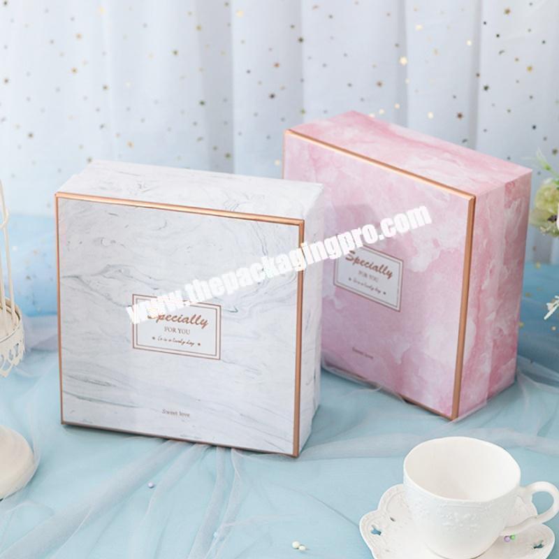 Custom Square Rigid pink Flap Cardboard Paper Folding Magnetic Closure Gift Box