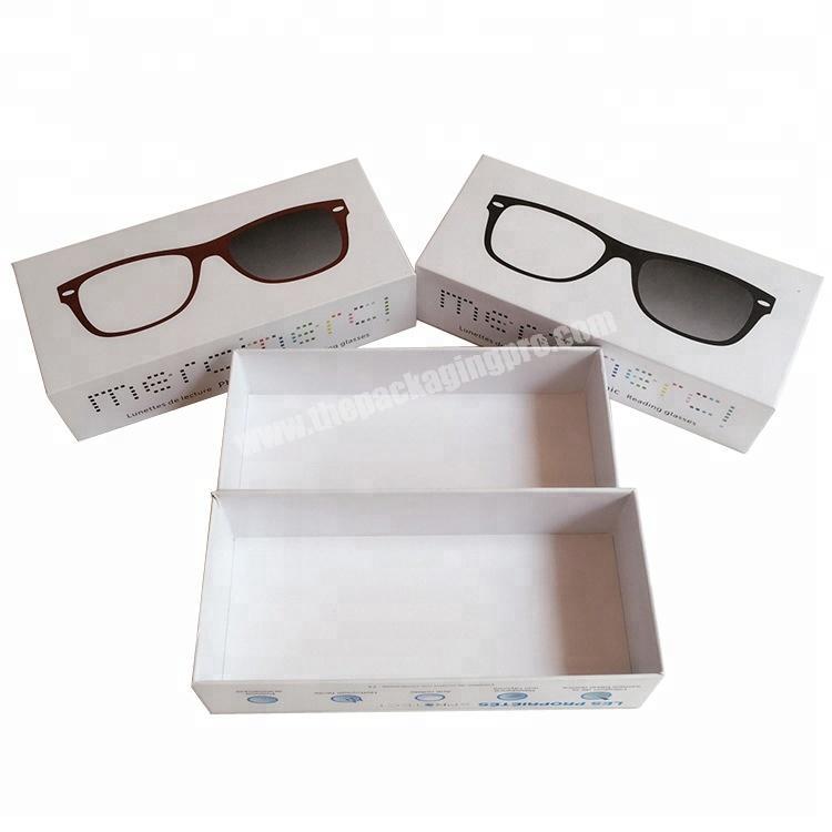 Custom sunglass box cardboard boxes for glasses recycled corrugated paper box packaging
