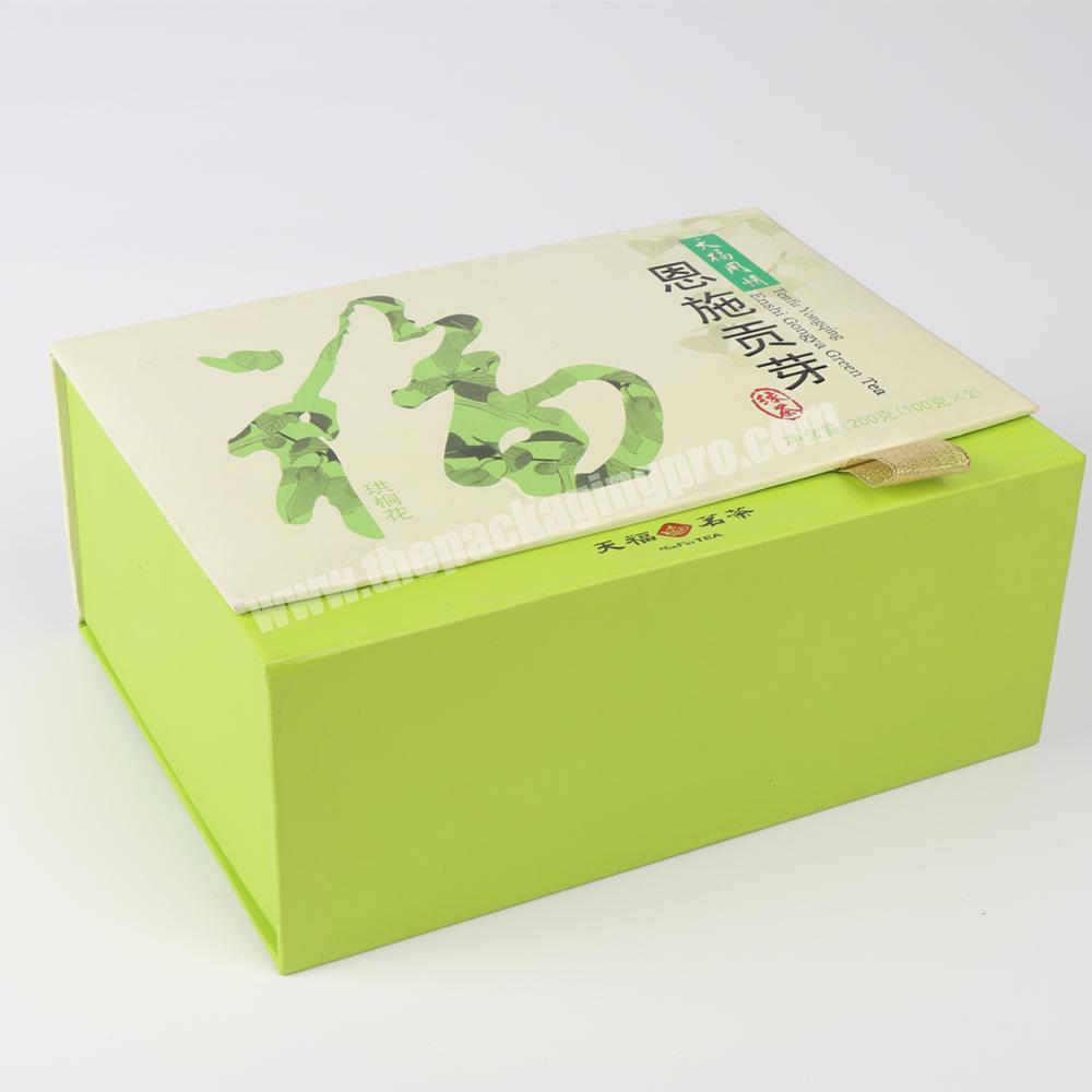 Custom tea packing box luxury gift paper cardboard green teablack tea packaging box