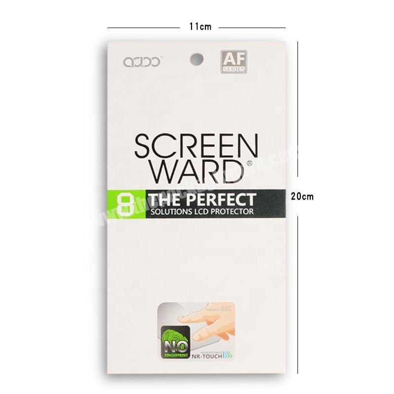 Custom tempered film glass screen protector saver retail packaging paper box