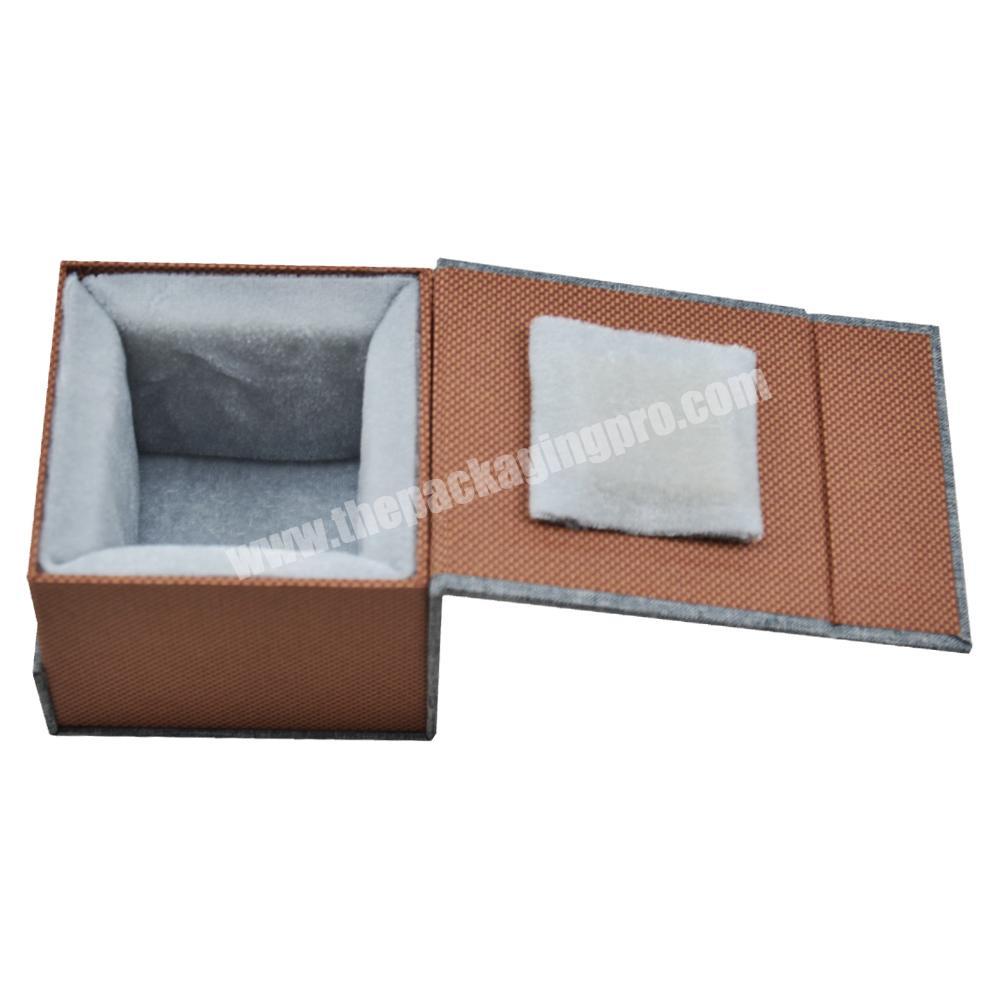 Custom Texture Paper Square Gift Box For jewelry bracelet Packaging
