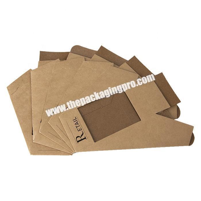 Custom triangle cardboard kraft paper sandwich packing box with clear window