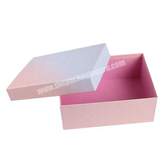 custom underwear garment packaging pink favour colored clothing gift boxes