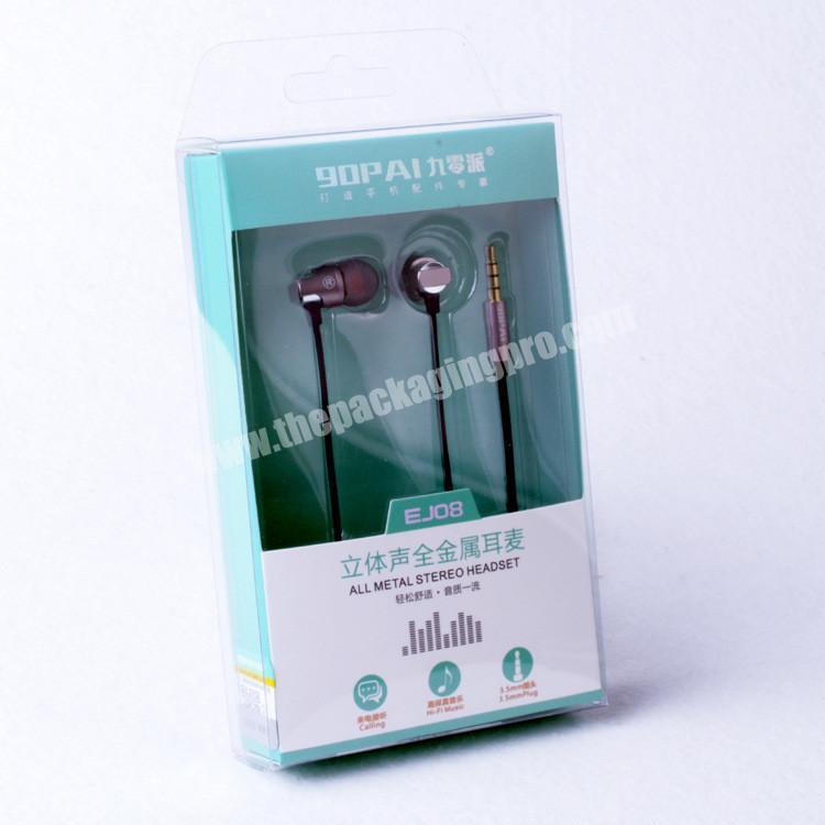 Custom Unique Blister Clear Pvc Packaging Electronic Product Storage Box For Earphone Pet