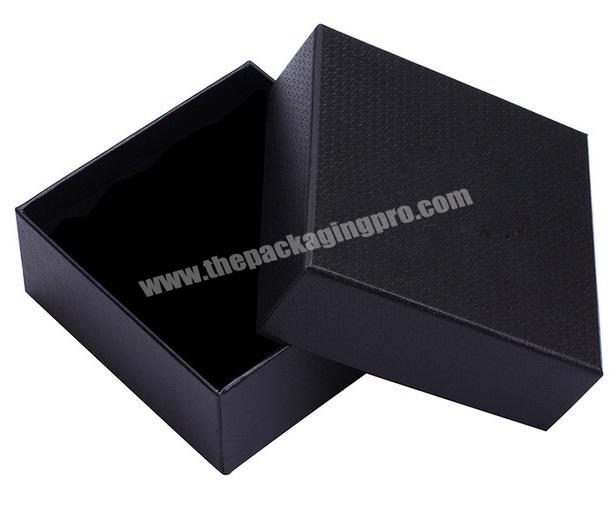 Custom unique design black box high end cardboard paper smart watch gift packaging box with lid