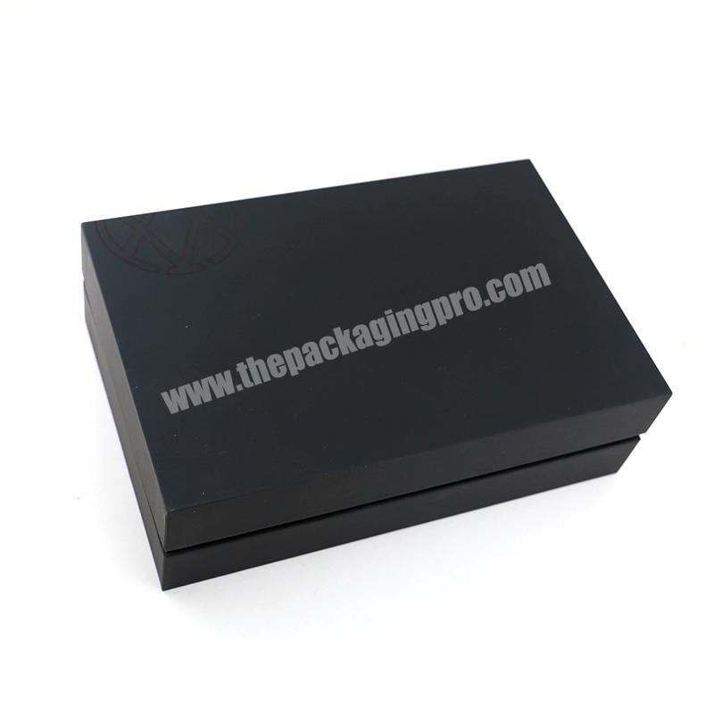 Custom UV Coating Logo Black Rigid Cardboard Perfume Glass Bottle Cosmetic Box Skin Touch Paper Gift Packaging Box