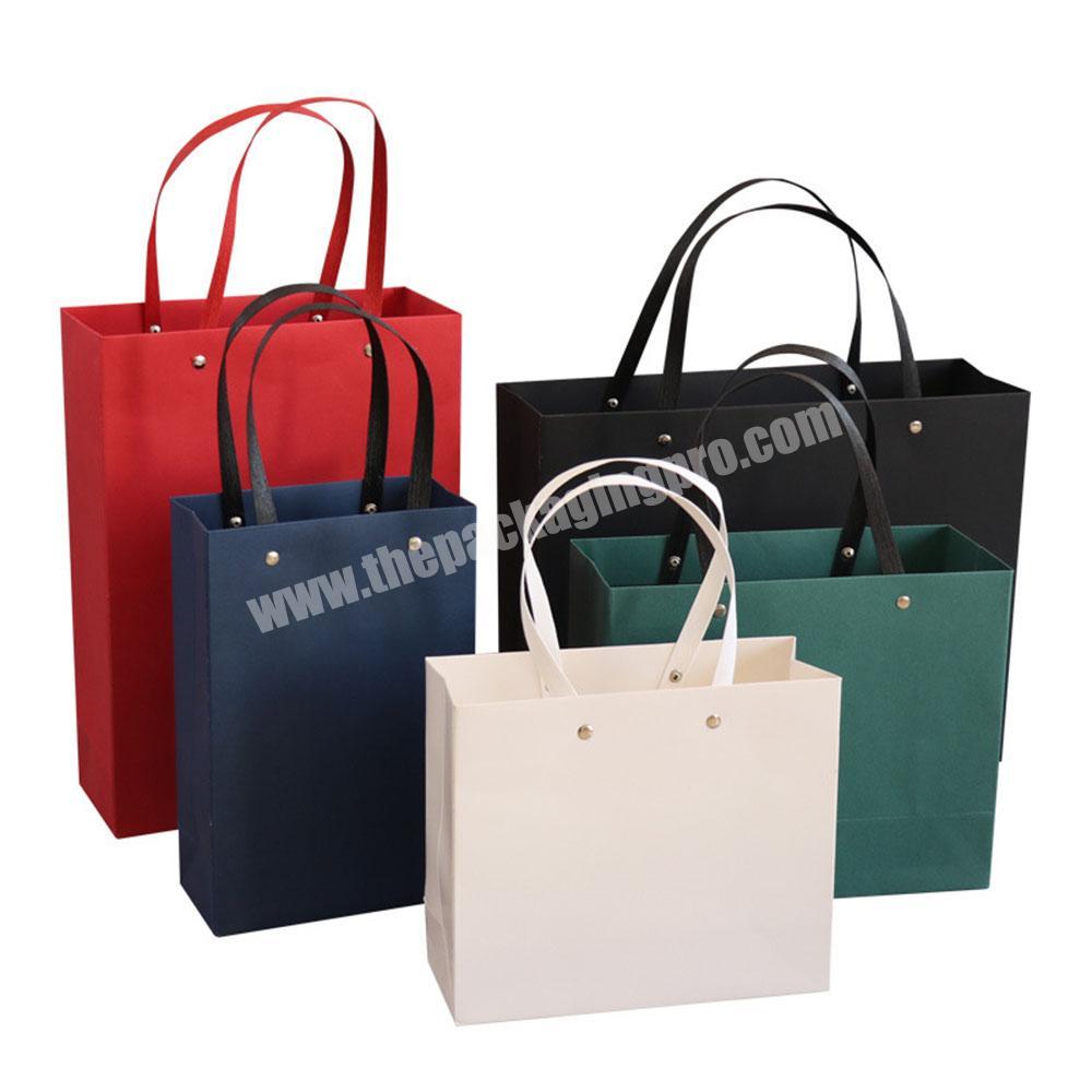 Custom Wedding Cosmetic Shoe Cloth Gift Shopping Packaging Bags For Guest With Flat Rivet Handle