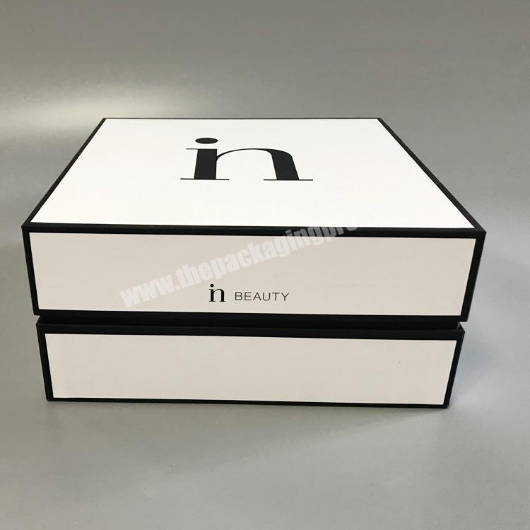 Custom White And Black High-end Lid And Base Packaging Cosmetic Perfume Box