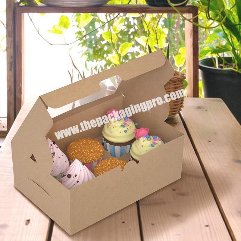 Custom White Bakery Box Take Away Paper Food Packaging Window Box