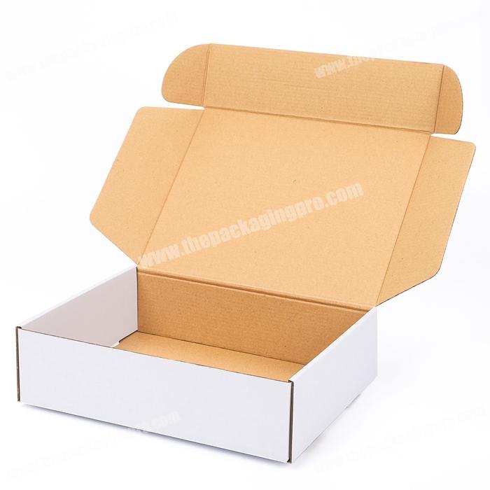 Custom White Brown Kraft E-commerce Subscription Packaging Belt Roll End Front Tuck Mailer Box with Dust Flaps